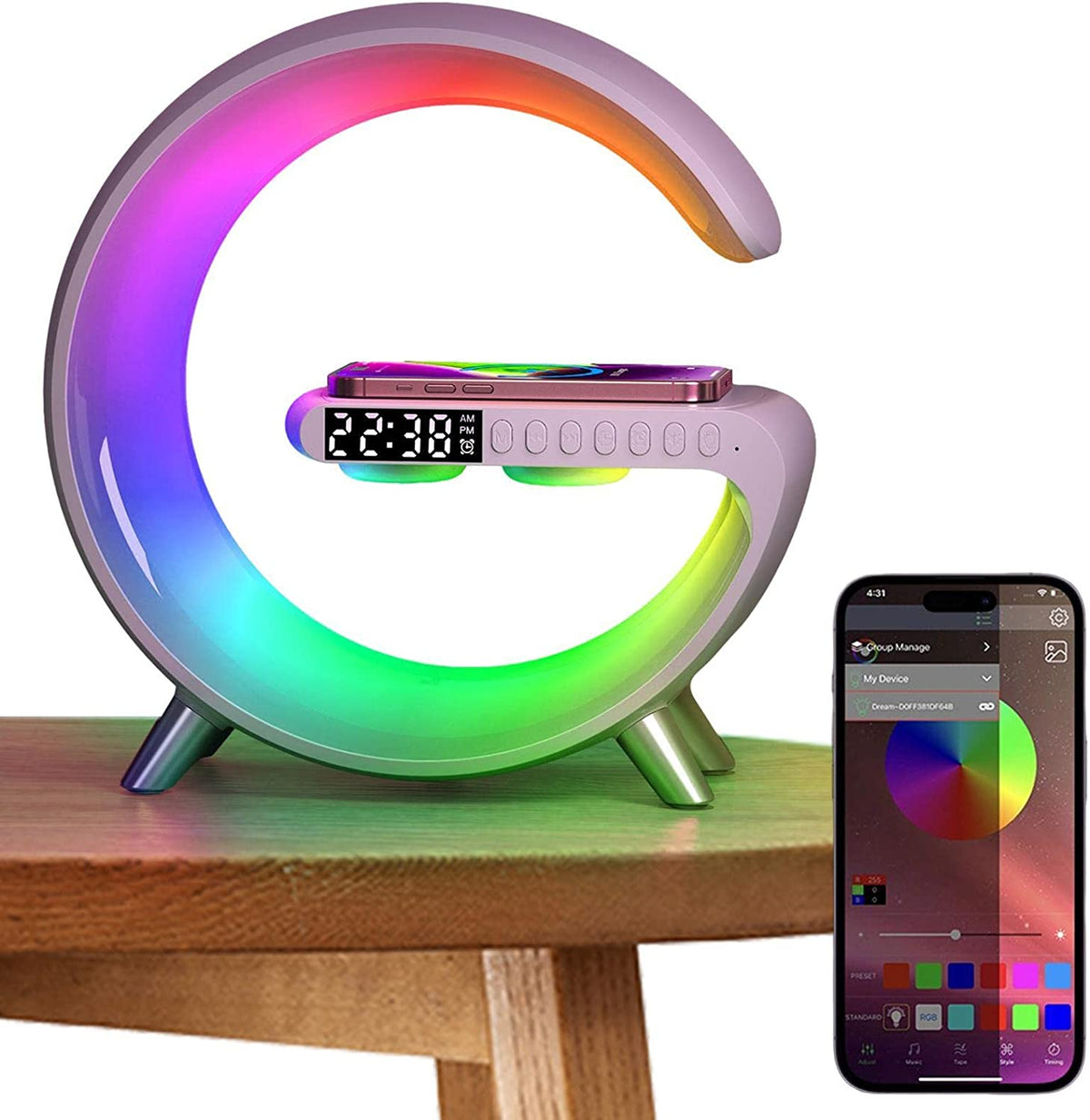 Bedside Lamp with Phone Charger