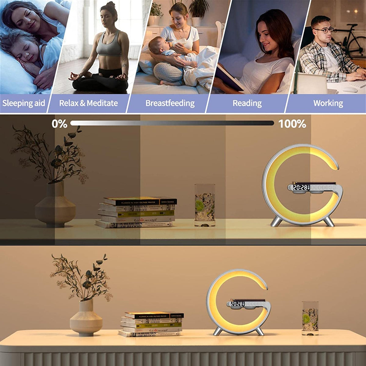Bedside Lamp with Phone Charger