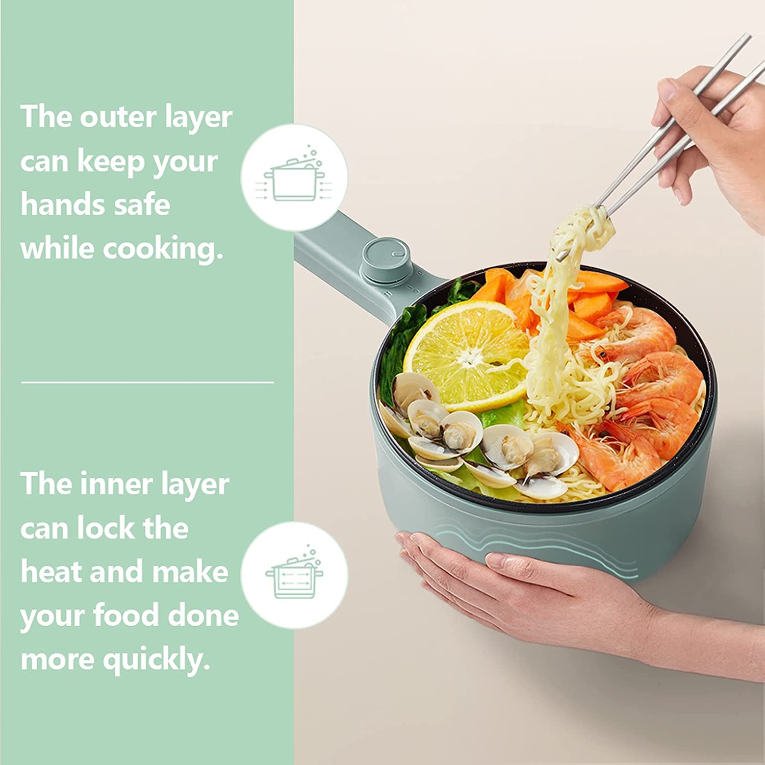 Portable Heated Lunch Pot